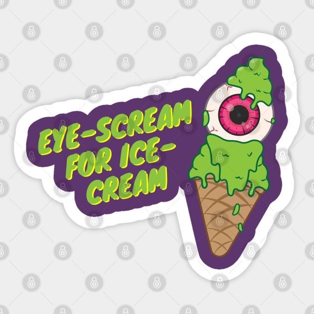 EYE-Scream for Ice cream Sticker by Fizricc.Artsy